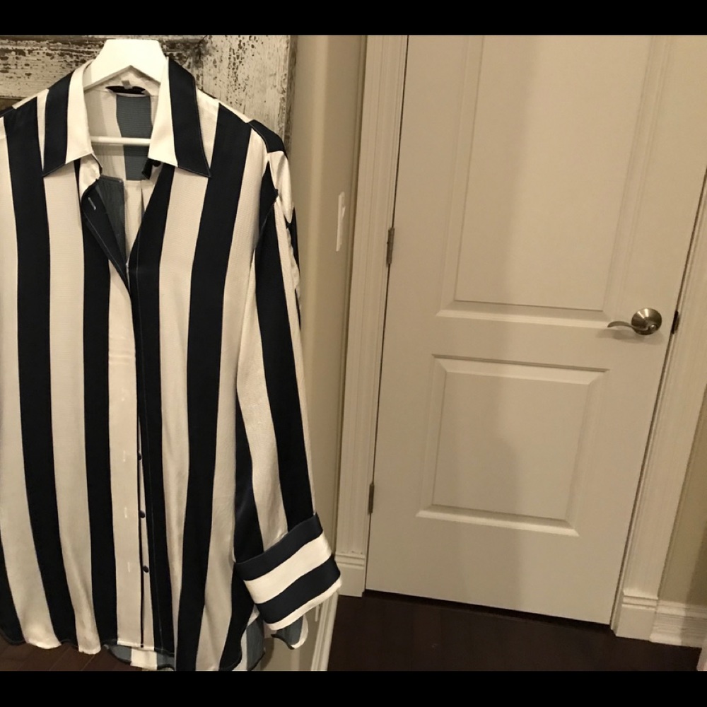 Satin Button Down - image 4